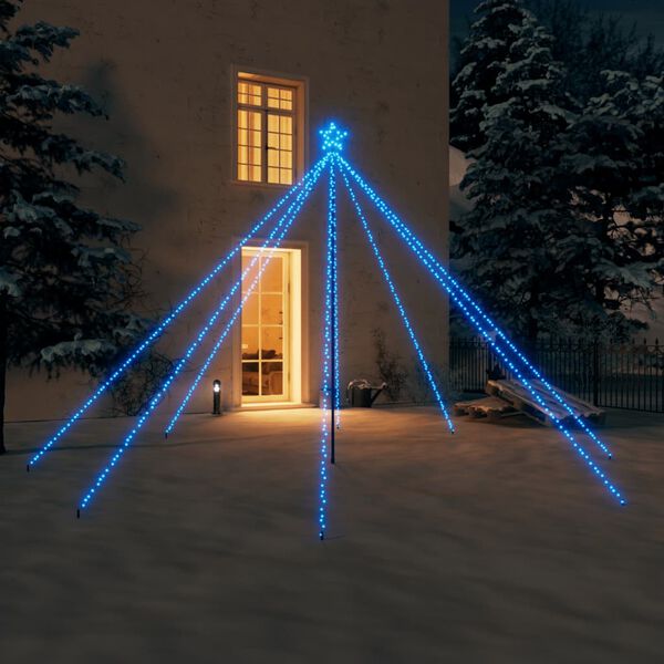 vidaXL Led Christmas Tree Blue Plastic Extra Tall LED Christmas Tree