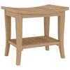 vidaXL Bathroom Side Table Natural teak Solid teak wood 19.7x13.8x17.7 in