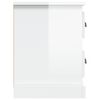 vidaXL TV Cabinet High gloss white Engineered wood 40.2 x 14.0 x 18.7 in