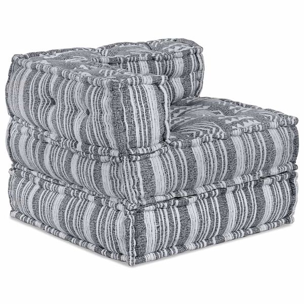 vidaXL Modular Sofa 3 pcs Grey Print Fabric