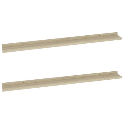 vidaXL Wall Shelves 2 pcs Sonoma Oak 39.4"x3.5"x1.2"