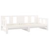 vidaXL Pull-out Day Bed White Solid pine wood 31.5 x 79.0 in