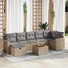 vidaXL Garden Sofa Set Beige, Light Grey