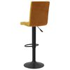 vidaXL Bar Stool Set of 2 Brown Velvet, Steel Height-Adjustable Swivel