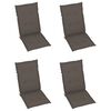 vidaXL Garden Chair Set of 3 Grey Solid acacia wood, 100% polyester