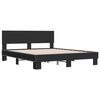 vidaXL Bed Frame Black Engineered wood and metal 63x79 in Durable