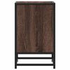 vidaXL Bedside Cabinet Set of 2 Brown Oak Engineered Wood and Metal