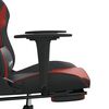 vidaXL Gaming Chair Black and Wine Red Faux leather, Metal, Plywood Medium
