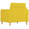 vidaXL Sofa Chair Light Yellow 23.6" Fabric