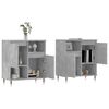 vidaXL Sideboard Set of 2 Concrete grey Engineered wood, metal
