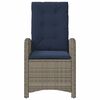 vidaXL Reclining Garden Chair Gray, Navy Blue