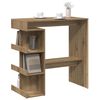 vidaXL Bar Table Artisan oak Engineered wood Medium Bar Table