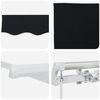 vidaXL Retractable Awning Manual Black 137.80" x 98.43" fabric