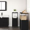 vidaXL Bathroom Cabinet Black oak Engineered wood, steel Medium