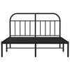 vidaXL Bed Frame Black Powder-coated steel Double Bed Frame