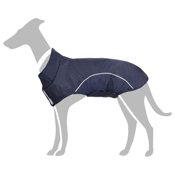 vidaXL Dog Raincoat Navy Blue Polyester XS Water-resistant materials