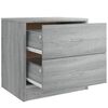 vidaXL Bedside Cabinet Grey sonoma Engineered wood Standard Storage