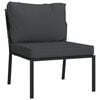 vidaXL Garden Lounge Set Black, Grey