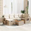 vidaXL Garden Sofa Set Beige and Cream White