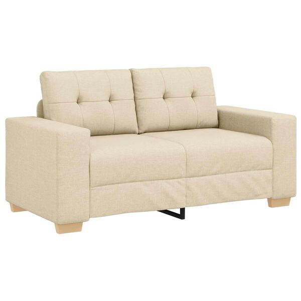 vidaXL Sofa Cream 62.99 x 30.31 x 32.28 in Fabric