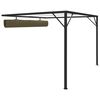 vidaXL Garden Wall Gazebo with Retractable Roof 9.8'x9.8' Taupe 0.6 oz/ft&sup2;