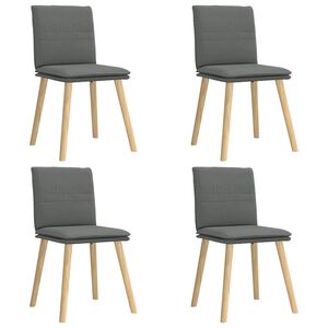 vidaXL Dining Chair Set of 4 Dark grey