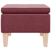 vidaXL Stool Wine Red Fabric (100% polyester), rubber wood