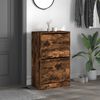 vidaXL Shoe Cabinet Smoked oak Engineered wood Compact Shoe Cabinet