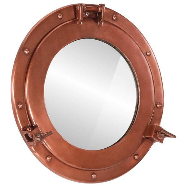 vidaXL&nbsp;Porthole Mirror&nbsp;Wall Hanging&nbsp;&Oslash;15"&nbsp;Aluminum and Glass