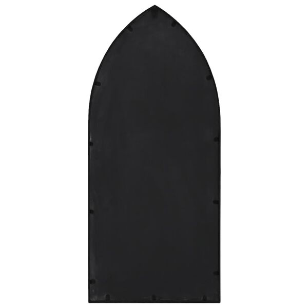 vidaXL Mirror Black Iron, Glass 39.4 x 17.7 in Mirror Mirror Other