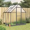 vidaXL Greenhouse Anthracite Aluminum, Polycarbonate, Galvanized Steel