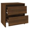 vidaXL Bedside Cabinets 2 pcs Brown Oak 17.7x13.6x17.5" Engineered Wood