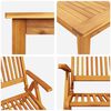 vidaXL Garden Dining Set Folding 5 pcs Brown solid acacia wood
