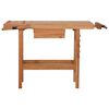 vidaXL Carpentry Work Bench with Drawer 2 Vises Hardwood
