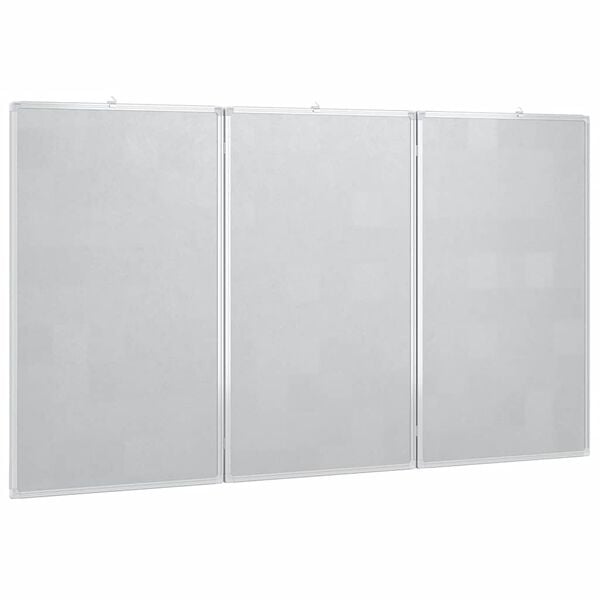 vidaXL Magnetic Whiteboard Foldable 47.2"x31.5"x0.7" Aluminum