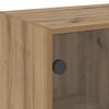 vidaXL Highboard Artisan Oak Engineered wood, glass Tall Highboard