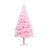 vidaXL Artificial Pre-lit Christmas Tree with Ball Set Pink 47.2" PVC