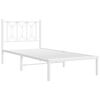 vidaXL Bed Frame White Steel Small Single Bed Frame Rectangular