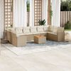 vidaXL Garden Sofa Set Beige, Cream White