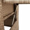 vidaXL Reclining Garden Chair Beige PE rattan Standard