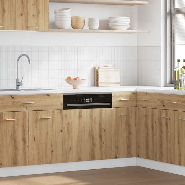vidaXL Dishwasher Panel Artisan Oak Engineered wood Standard Durable