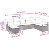 vidaXL Sofa Set with Cushion with Storage Grey Poly Rattan
