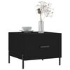 vidaXL Coffee Table Black Engineered wood, Iron Medium Coffee Table