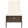 vidaXL Sun Lounger Brown, Cream White