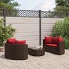 vidaXL Patio Sofa Set Set of 5 Brown