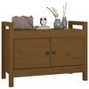 vidaXL Hall Bench Honey Brown Solid Pine Wood Medium Entryway Bench