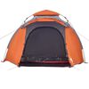 vidaXL Camping Tent Dome 3-Person Gray and Orange Quick Release