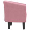 vidaXL Tub Chair Pink Velvet (100% polyester), pinewood, plywood Standard