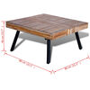 vidaXL Table Various shades of teak, black Reclaimed teak wood, painted iron