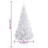 vidaXL Artificial Pre-lit Christmas Tree with Ball Set White 70.9" PVC